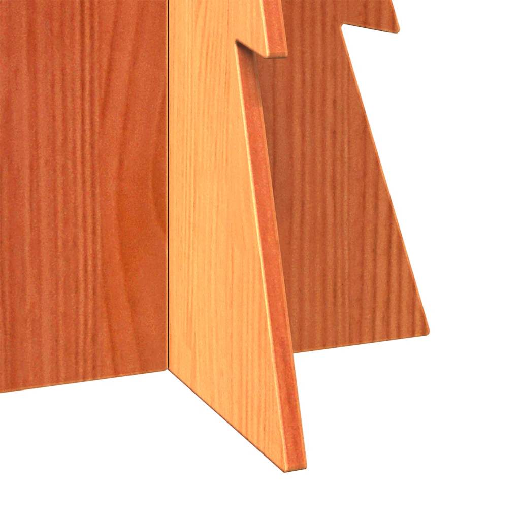 vidaXL Weihnachtsbaum zum Schmücken Wachsbraun 112cm Massivholz Kiefer