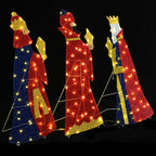 vidaXL 3 weise Männer Weihnachtsbeleuchtung 3 pcs Warmes Weiß 105 cm