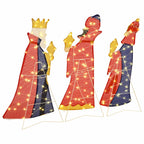 vidaXL 3 weise Männer Weihnachtsbeleuchtung 3 pcs Warmes Weiß 105 cm