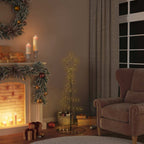 vidaXL LED Weihnachtsbaum 80 LEDs Warmweiß 120 cm