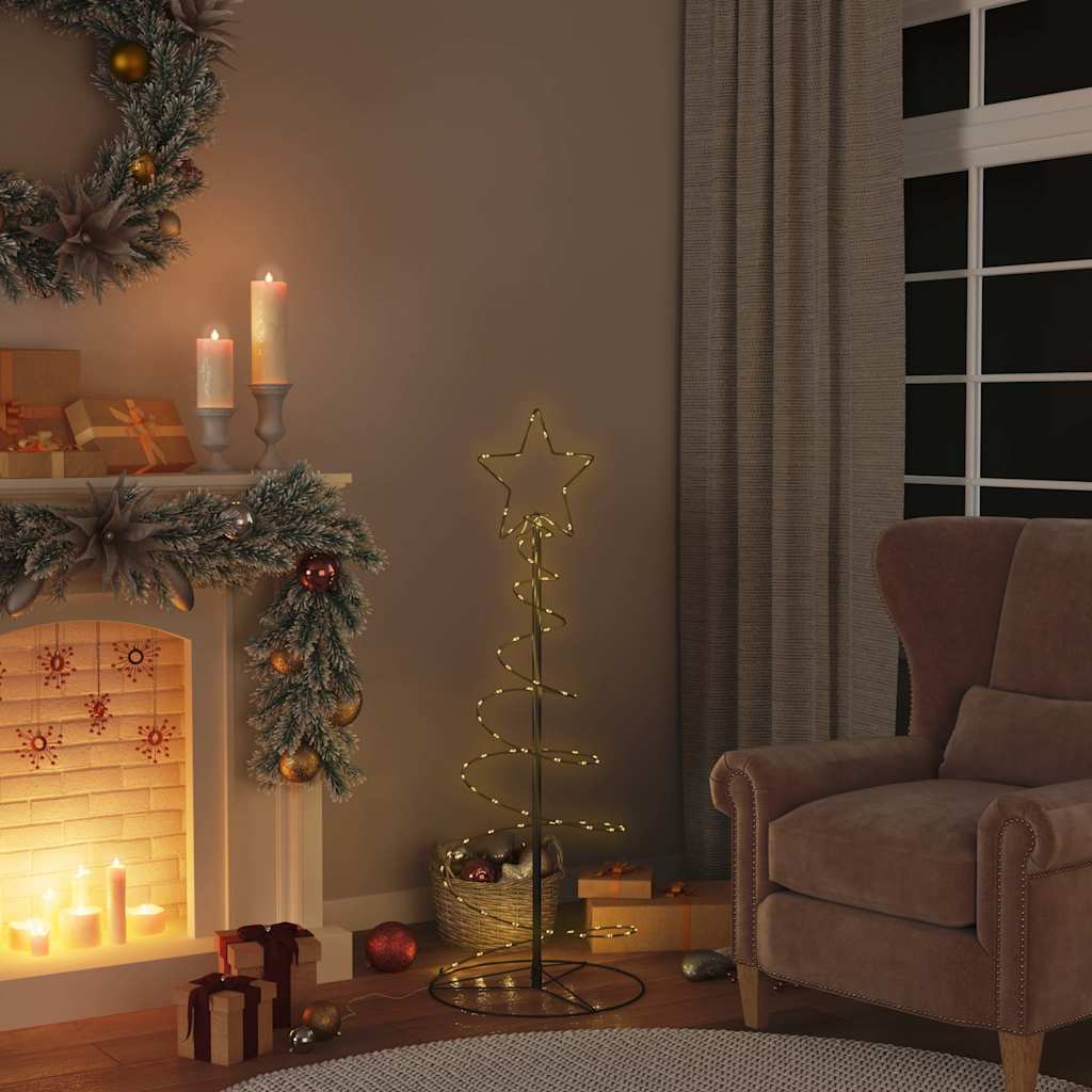 vidaXL LED Weihnachtsbaum 80 LEDs Warmweiß 120 cm