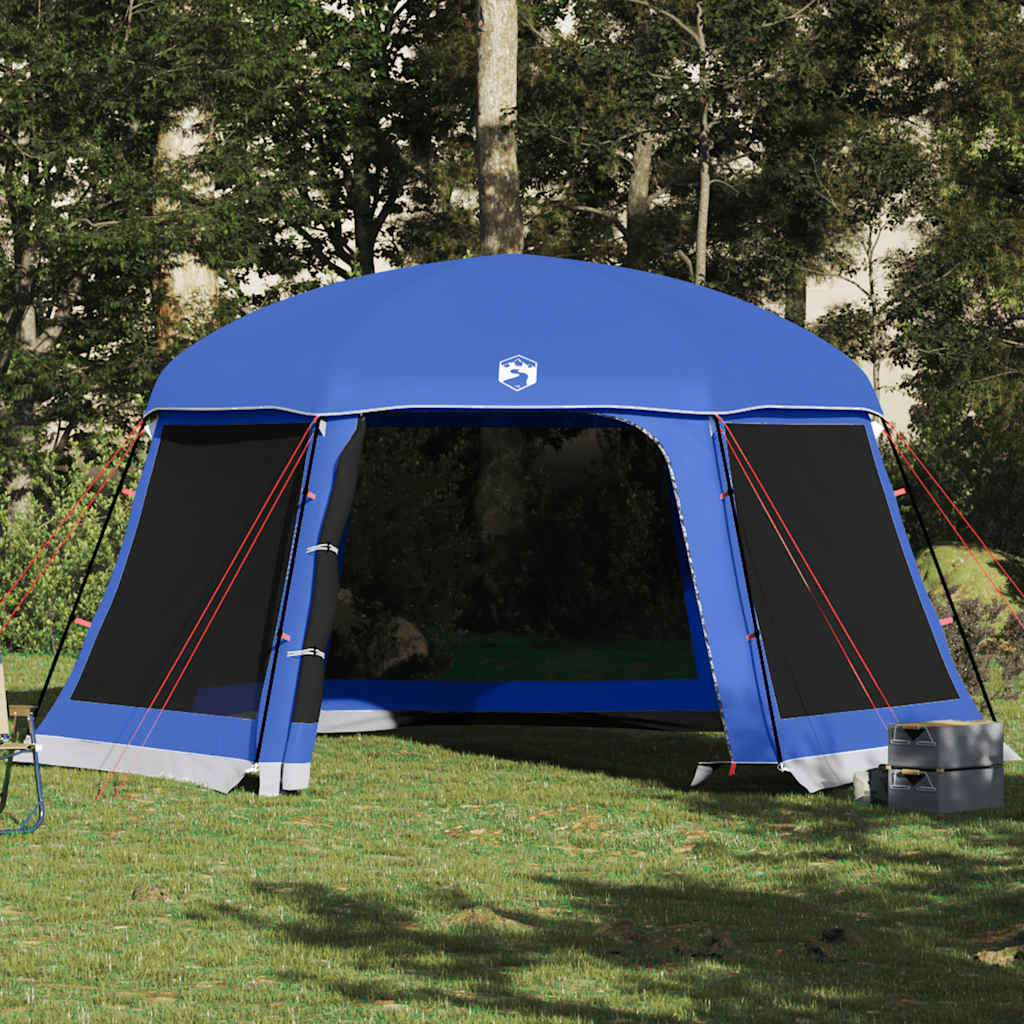 vidaXL Poolzelt mit abnehmbarem Überzelt Netzwänden Azurblau 512x458cm
