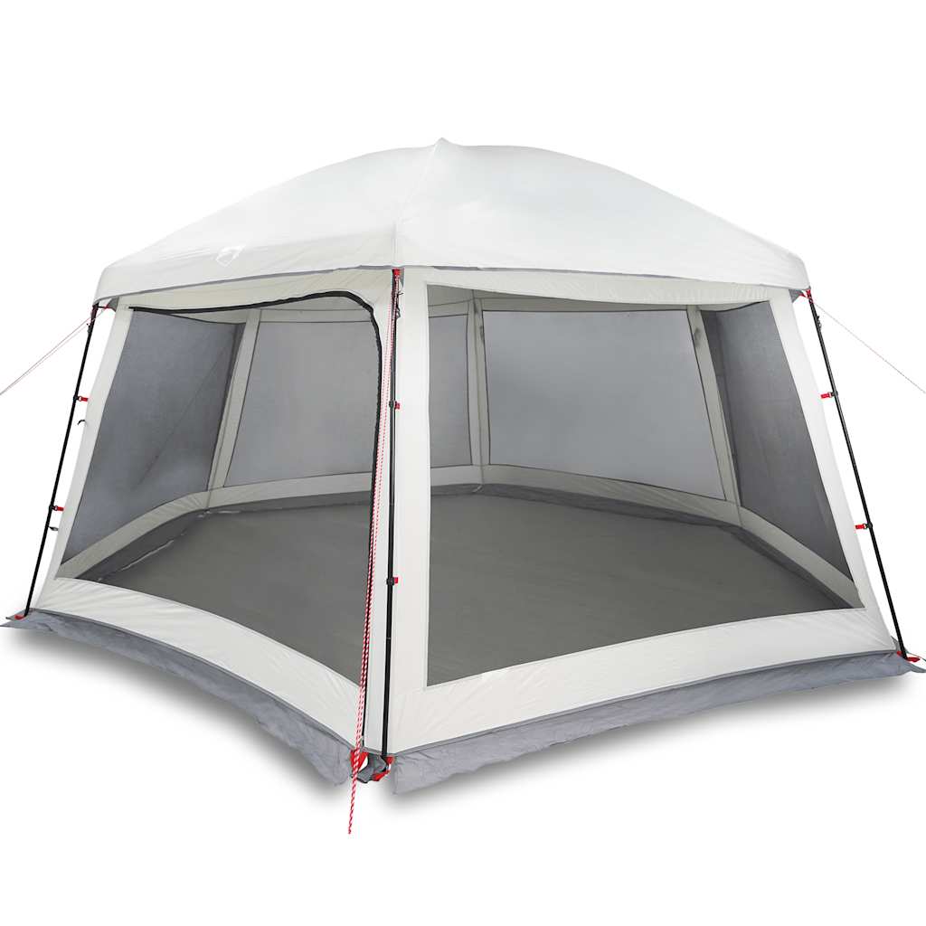 vidaXL Poolzelt mit abnehmbarem Überzelt Netzwänden Grau 512x458cm