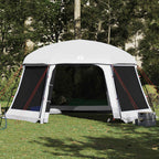 vidaXL Poolzelt mit abnehmbarem Überzelt Netzwänden Grau 512x458cm