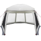 vidaXL Poolzelt mit abnehmbarem Überzelt Netzwänden Grau 512x458cm