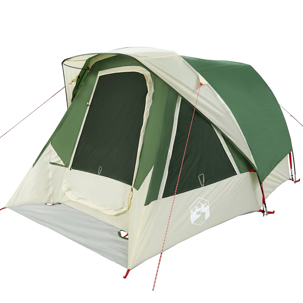 vidaXL Campingzelt 4 Personen Grün Wasserdicht