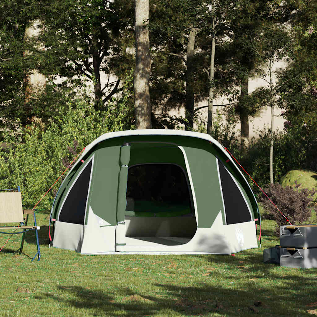 vidaXL Campingzelt 4 Personen Grün Wasserdicht