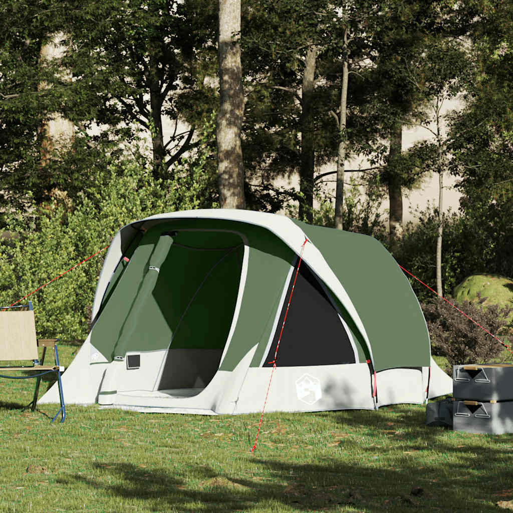 vidaXL Campingzelt 4 Personen Grün Wasserdicht