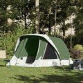 vidaXL Campingzelt 4 Personen Grün Wasserdicht