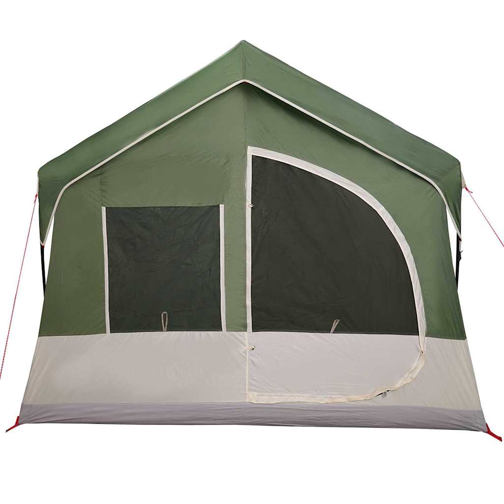 vidaXL Familienzelt Grün und Weiß 620 x 322 x 240 cm Polyester