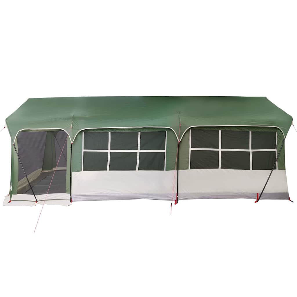 vidaXL Familienzelt Grün und Weiß 620 x 322 x 240 cm Polyester