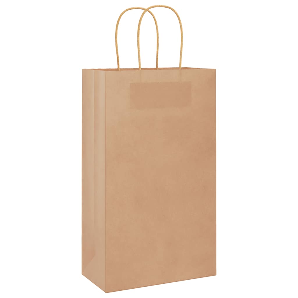 vidaXL Papiertragetaschen 50 Stk. mit Henkeln Braun 21x11x36 cm