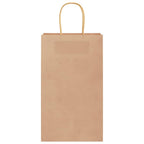 vidaXL Papiertragetaschen 50 Stk. mit Henkeln Braun 21x11x36 cm