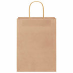 vidaXL Papiertragetaschen 250 Stk. mit Henkeln Braun 26x12x35 cm