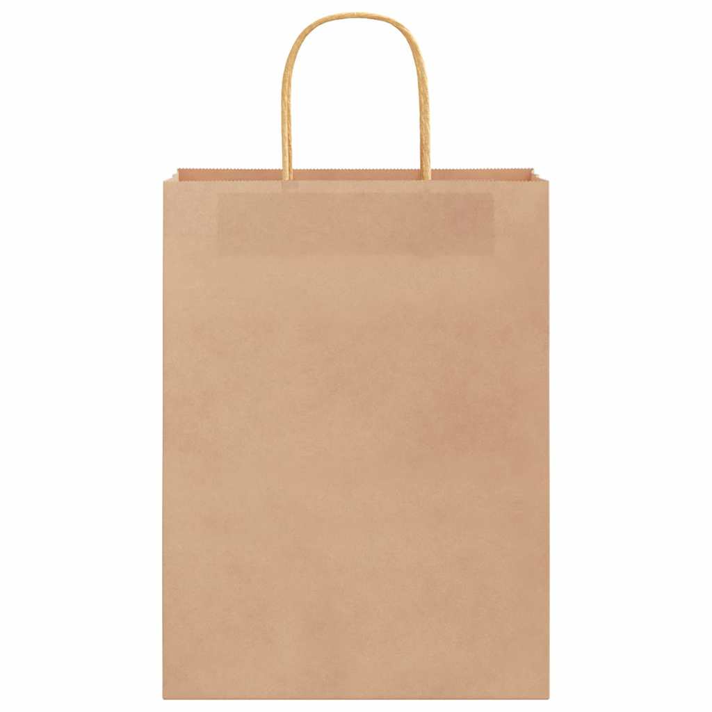 vidaXL Papiertragetaschen 250 Stk. mit Henkeln Braun 26x12x35 cm