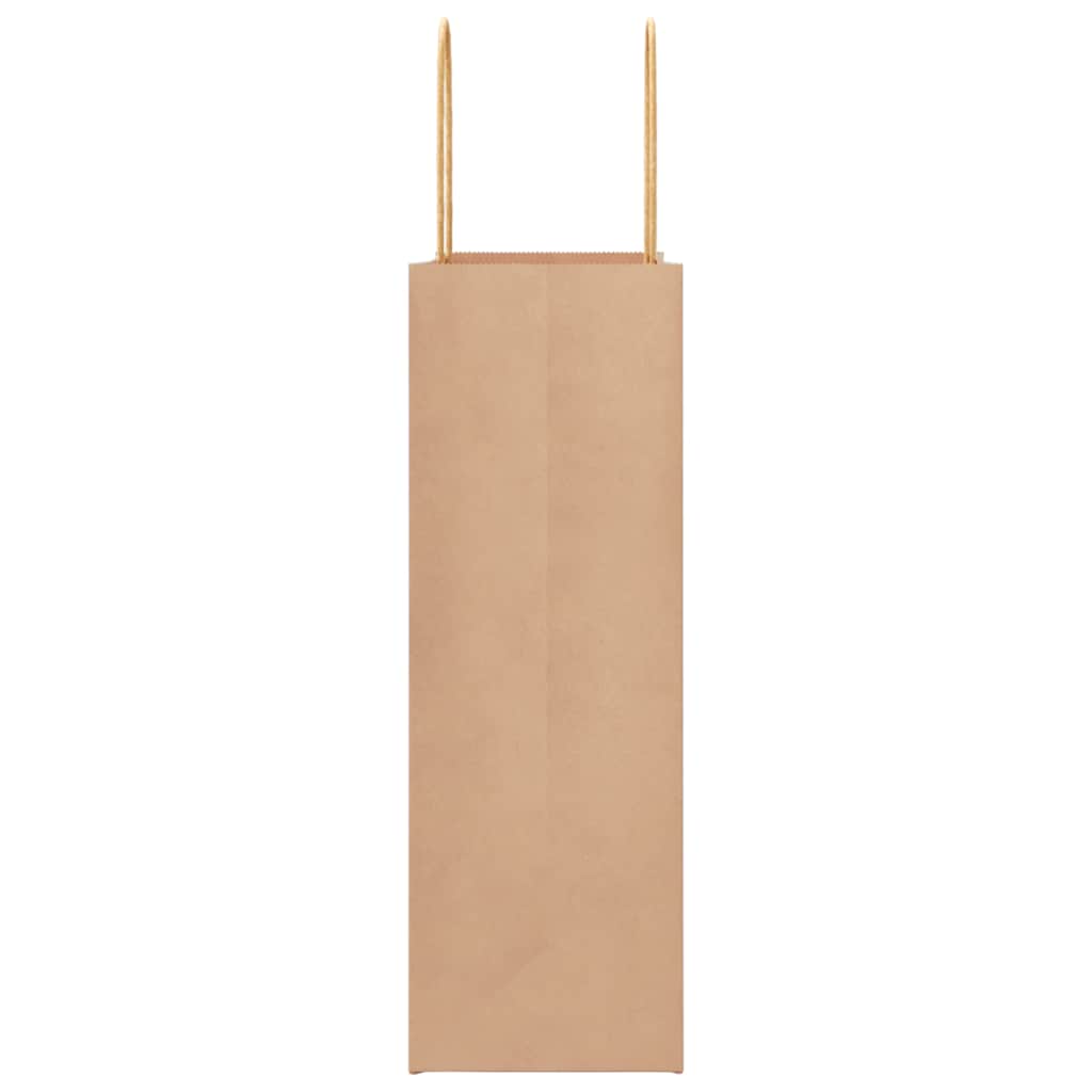 vidaXL Papiertragetaschen 250 Stk. mit Henkeln Braun 26x12x35 cm