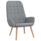 vidaXL Relaxsessel mit Hocker Hellgrau Stoff