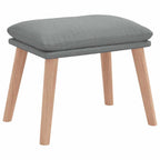 vidaXL Relaxsessel mit Hocker Hellgrau Stoff