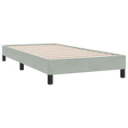 vidaXL Boxspringbett ohne Matratze Hellgrau 80x210 cm Samt