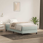 vidaXL Boxspringbett ohne Matratze Hellgrau 80x210 cm Samt