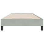 vidaXL Boxspringbett ohne Matratze Hellgrau 80x210 cm Samt