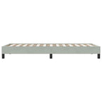 vidaXL Boxspringbett ohne Matratze Hellgrau 80x210 cm Samt