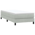 vidaXL Boxspringbett ohne Matratze Hellgrau 80x210 cm Samt