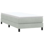 vidaXL Boxspringbett ohne Matratze Hellgrau 80x210 cm Samt