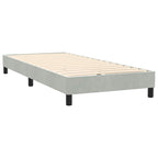 vidaXL Boxspringbett mit Matratze & LED Hellgrau 80x210 cm Samt