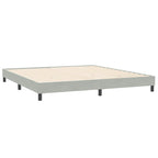 vidaXL Boxspringbett mit Matratzen Hellgrau 180x210 cm Samt