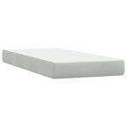 vidaXL Boxspringbett mit Matratzen Hellgrau 180x210 cm Samt