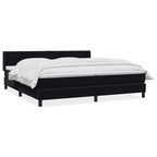 vidaXL Boxspringbett mit Matratze Schwarz 200x220 cm Samt