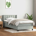 vidaXL Boxspringbett mit Matratze Schwarz 200x220 cm Samt