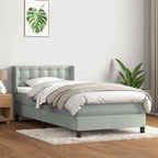 vidaXL Boxspringbett mit Matratze Schwarz 200x220 cm Samt