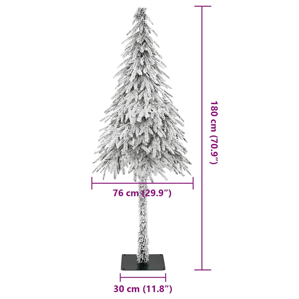 vidaXL Künstlicher Weihnachtsbaum Weiß 76 x 76 x 180 cm