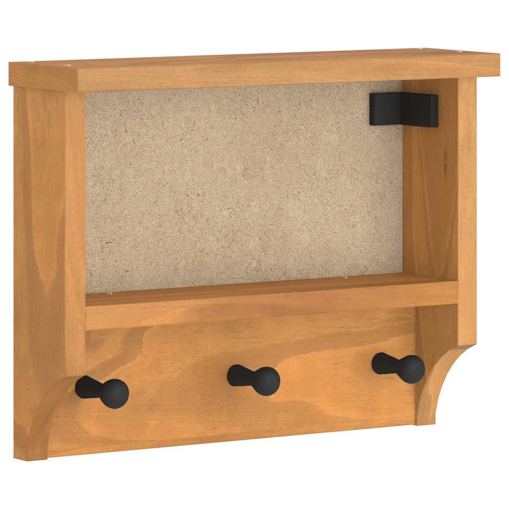 vidaXL Wandgarderobe SANDNES 45x12x35 cm Massivholz Kiefer