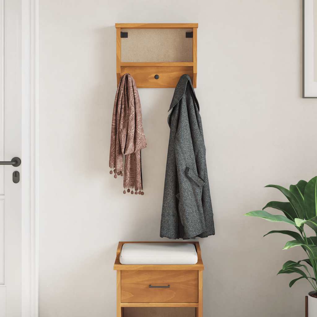 vidaXL Wandgarderobe SANDNES 45x12x35 cm Massivholz Kiefer