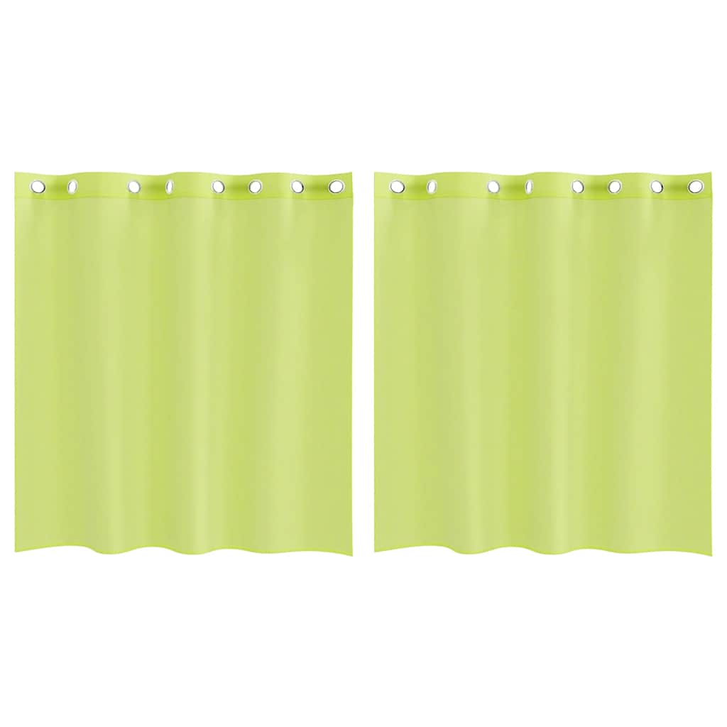 vidaXL Voile Vorhänge mit Ösen 2 Stk. Apfelgrün 140x140 cm