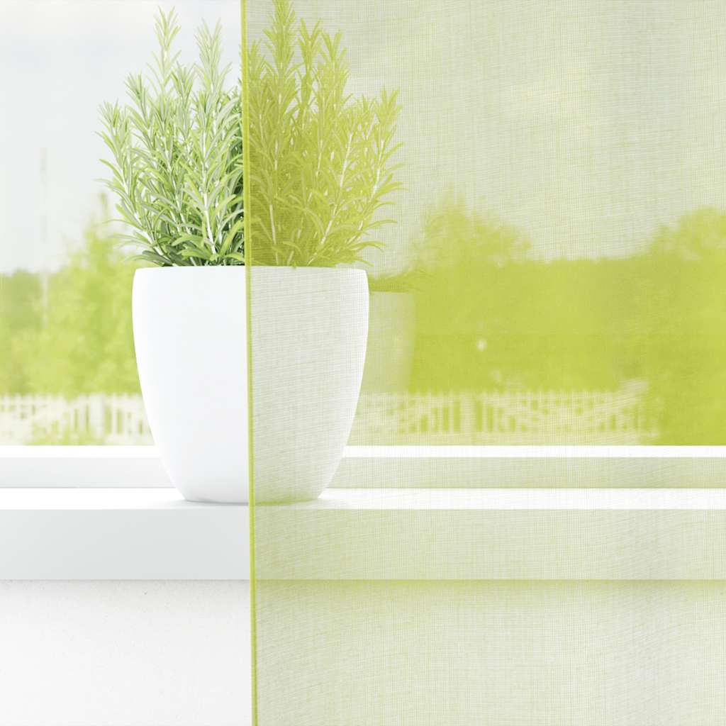 vidaXL Voile Vorhänge mit Ösen 2 Stk. Apfelgrün 140x140 cm