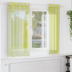 vidaXL Voile Vorhänge mit Ösen 2 Stk. Apfelgrün 140x140 cm