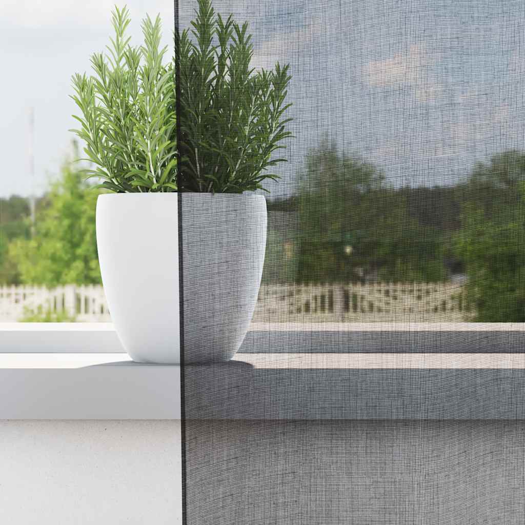 vidaXL Voile Vorhänge mit Ösen 2 Stk. Schwarz 140x140 cm