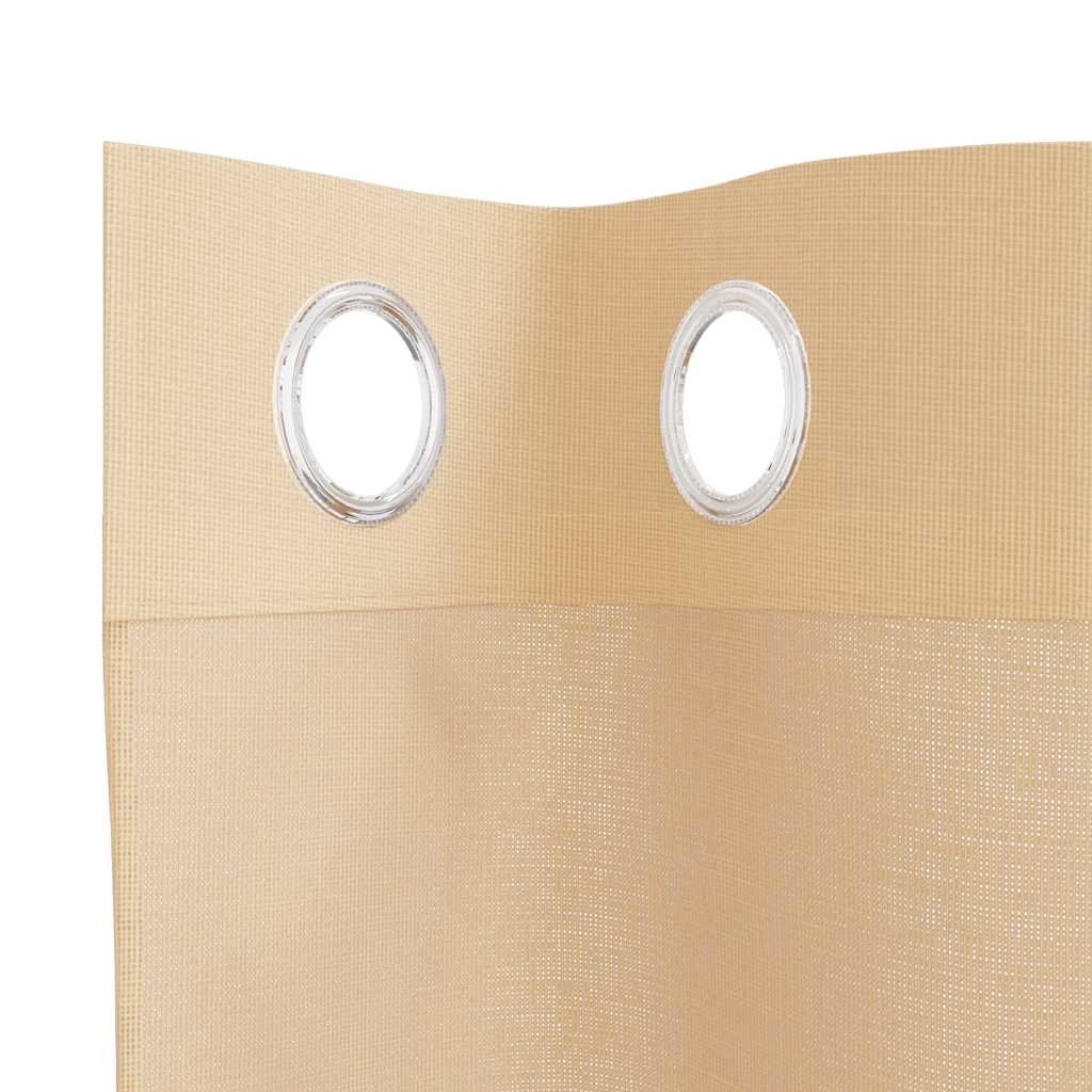 vidaXL Voile Vorhänge mit Ösen 2 Stk. Sandfarbe