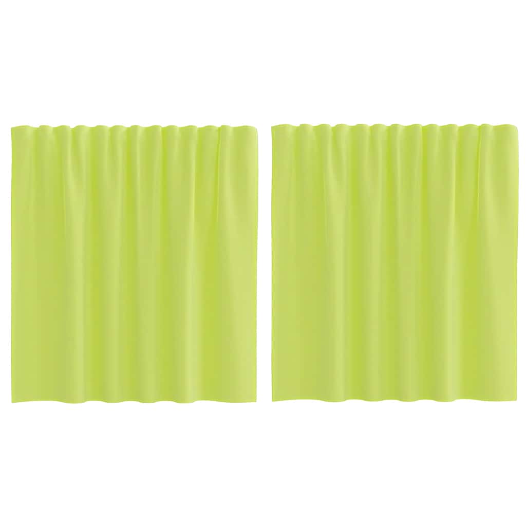 vidaXL Voile Vorhänge mit Stangentaschen 2 Stk. Apfelgrün