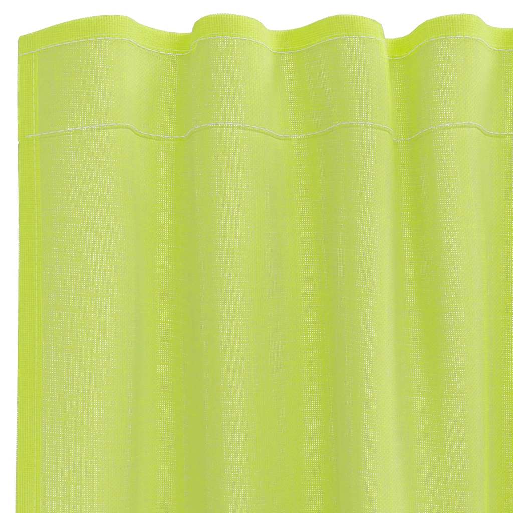vidaXL Voile Vorhänge mit Stangentaschen 2 Stk. Apfelgrün