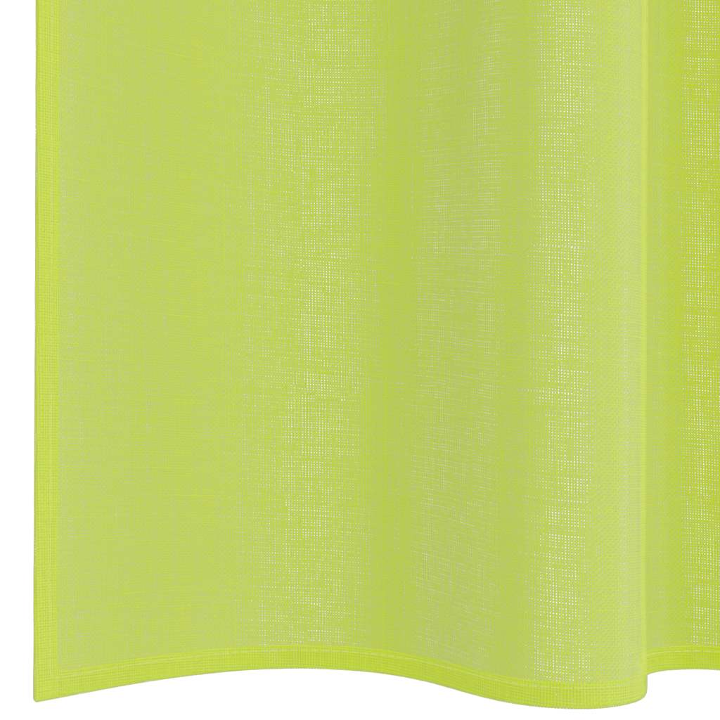 vidaXL Voile Vorhänge mit Stangentaschen 2 Stk. Apfelgrün