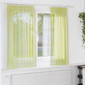 vidaXL Voile Vorhänge mit Stangentaschen 2 Stk. Apfelgrün