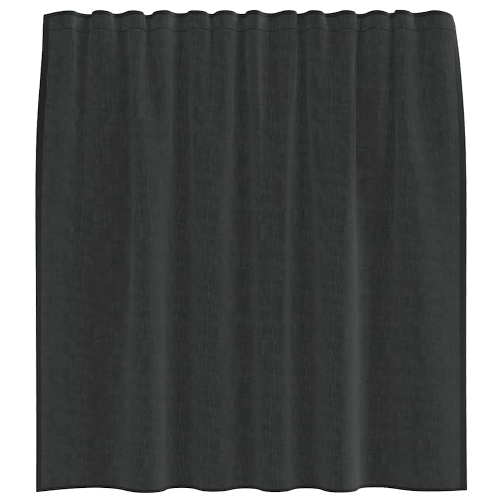 vidaXL Voile Vorhänge mit Stangentaschen 2 Stk. Schwarz