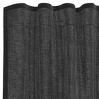 vidaXL Voile Vorhänge mit Stangentaschen 2 Stk. Schwarz