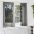 vidaXL Voile Vorhänge mit Stangentaschen 2 Stk. Schwarz