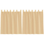 vidaXL Voile Vorhänge mit Stangentaschen 2 Stk. Sandfarbe